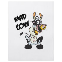 funny mad cow flyer design