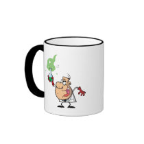 Funny Mad Scientist Holding Green Potion Coffee Mug