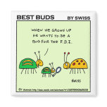 Funny Magnet With Ladybugs For Gardeners