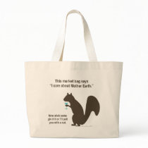 Funny Market Bag - squirrel and gin