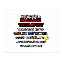 Funny Massage Therapist ... OMG WTF LOL Post Cards