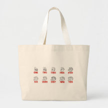 Funny maths: Counting on hands and fingers Canvas Bag