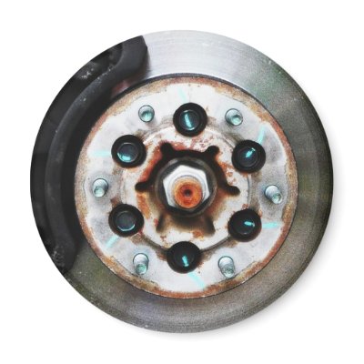 Funny Mechanic Disc Brake Closeup by CountryCorner