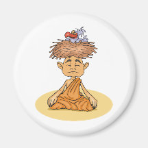 Funny Meditation Fridge Magnet