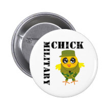 Funny Military Chick Pins