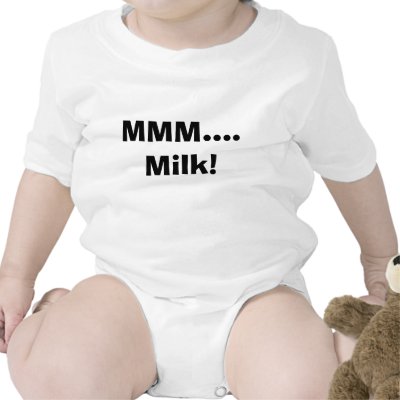 Funny Milk Baby T-Shirt by willia70