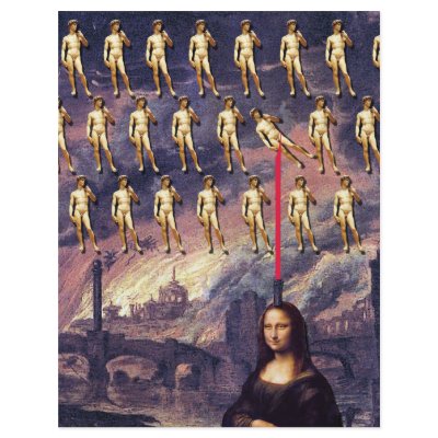 Funny Mona Lisa & David by 50thbirthdaygifts