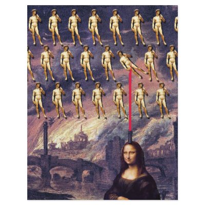 Funny Mona Lisa & David by 50thbirthdaygifts