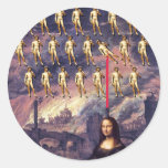 Funny Mona Lisa & David Stickers