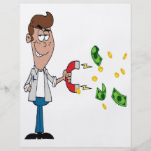 funny money magnet cartoon custom flyer