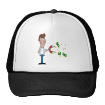 funny money magnet cartoon hat