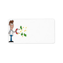 funny money magnet cartoon labels