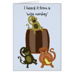 Funny Monkey Birthday Greeting Cards