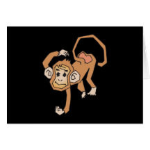 funny monkey  card