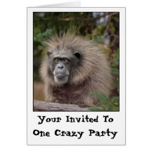 Funny Monkey Party Invitation Greeting Cards