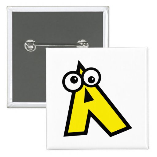 Funny Monogram Letter A Buttons