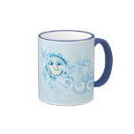 Funny Moon With Clouds mug