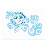 Funny Moon with clouds Postcards