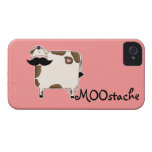 funny MOOstache moustache cow iPhone 4 Case
