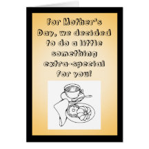 Funny Mother's Day Card, Clean up the Mess