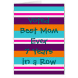 Funny Mothers Day Card Striped Summer Colors