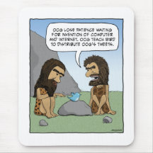 Funny mousepad: Caveman Tweets
