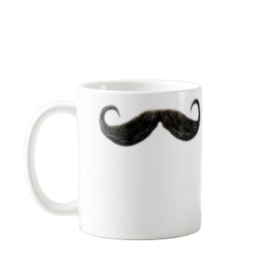 funny moustache mug by superman2447