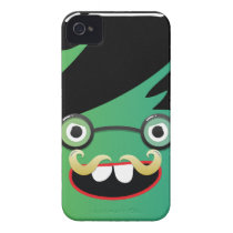 funny moustache nerdy geek face guy case-mate iphone 4 cases