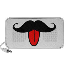 Funny moustache speaker system