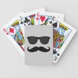 Funny Moustache with Sunglasses Playing Cards