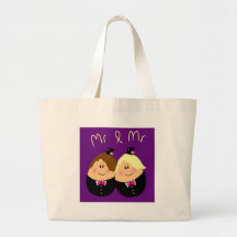 Funny Mr and Mr wedding design for Gay Men - eggs Bags