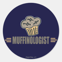 Funny Muffin Round Sticker