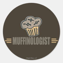 Funny Muffin Round Stickers