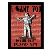 Funny Mummy Party Invites You Customize Post Card