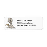 funny mummy popping out custom return address label
