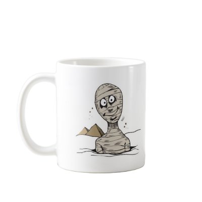 funny mummy popping out mug by halloweenie