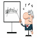 funny music professor teacher cartoon acrylic cut outs