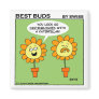 Funny Mustache Flower Cartoon Fridge Magnet