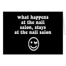 Funny nail salon cards