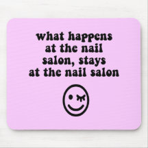 Funny nail salon mousepad