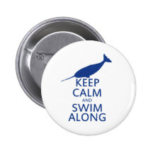Funny Narwhal Humour Button