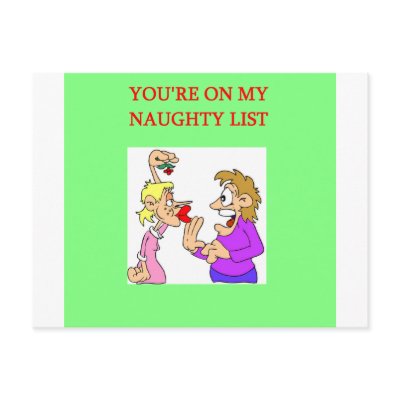 funny naughty list christmas joke postcard by jimhartley