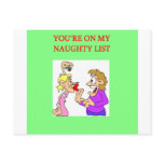 funny naughty list christmas joke postcards