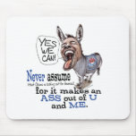 Funny Never Assume Anti Obama Donkey t-shirts Mouse Mat