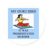 funny new age guru meditation joke stickers
