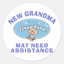 Funny New Grandma New Grandma Stickers