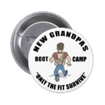 Funny New Grandpa Boot Camp Pin