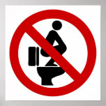 Funny NO Feet on the Seat ⚠ Thai Sign ⚠ Posters