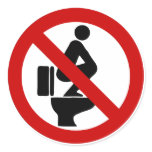 Funny NO Feet on the Seat ⚠ Thai Sign ⚠ Sticker