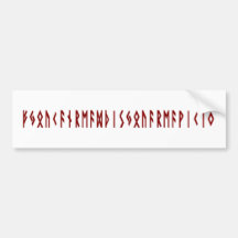 Funny Nordic Rune Bumper Sticker